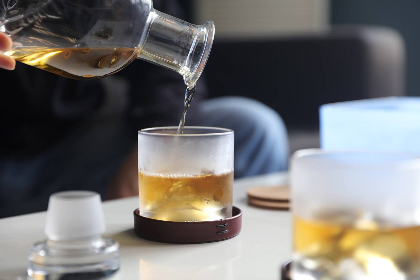 The Peaks - 5-Piece Crystal Whiskey Glass & Decanter Set