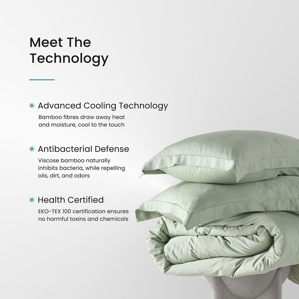 Iced Cooling Bamboo Duvet Cover Set