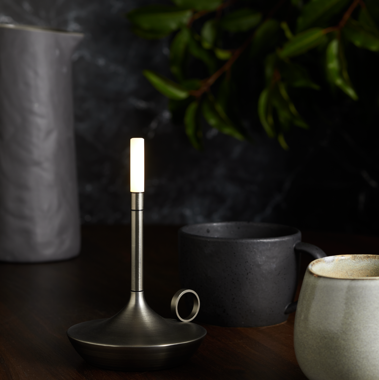 GRAYPANTS Wick S Portable Recharge Candle Lamp w/ Gift Pack: Black