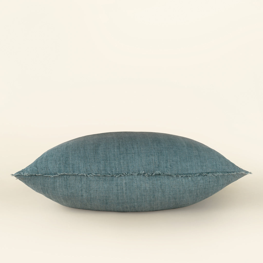 24x24 Lina Linen Pillow Arctic Blue
