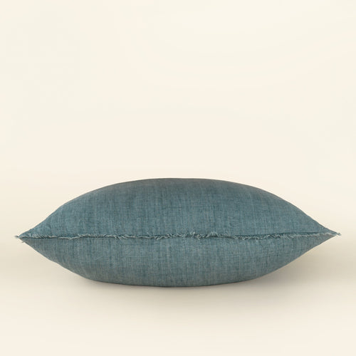 24x24 Lina Linen Pillow Arctic Blue