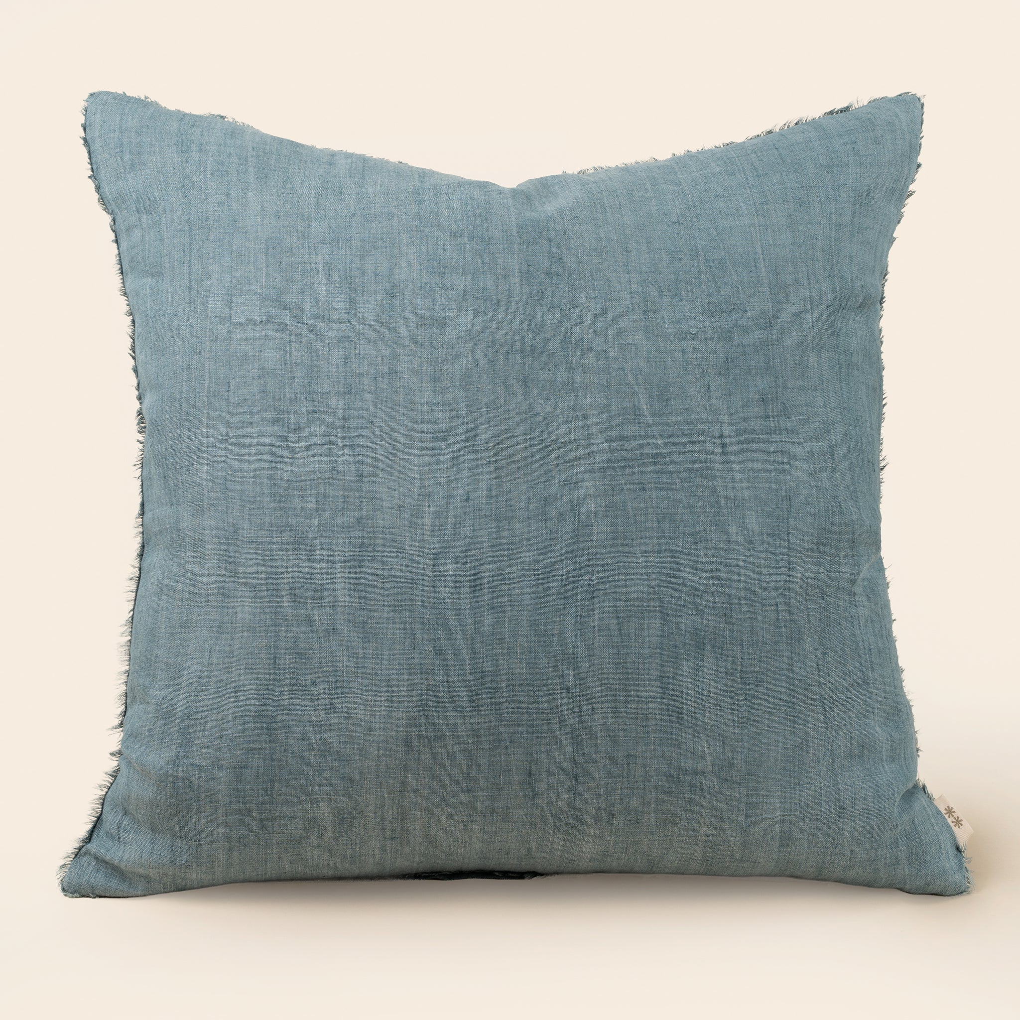 24x24 Lina Linen Pillow Arctic Blue