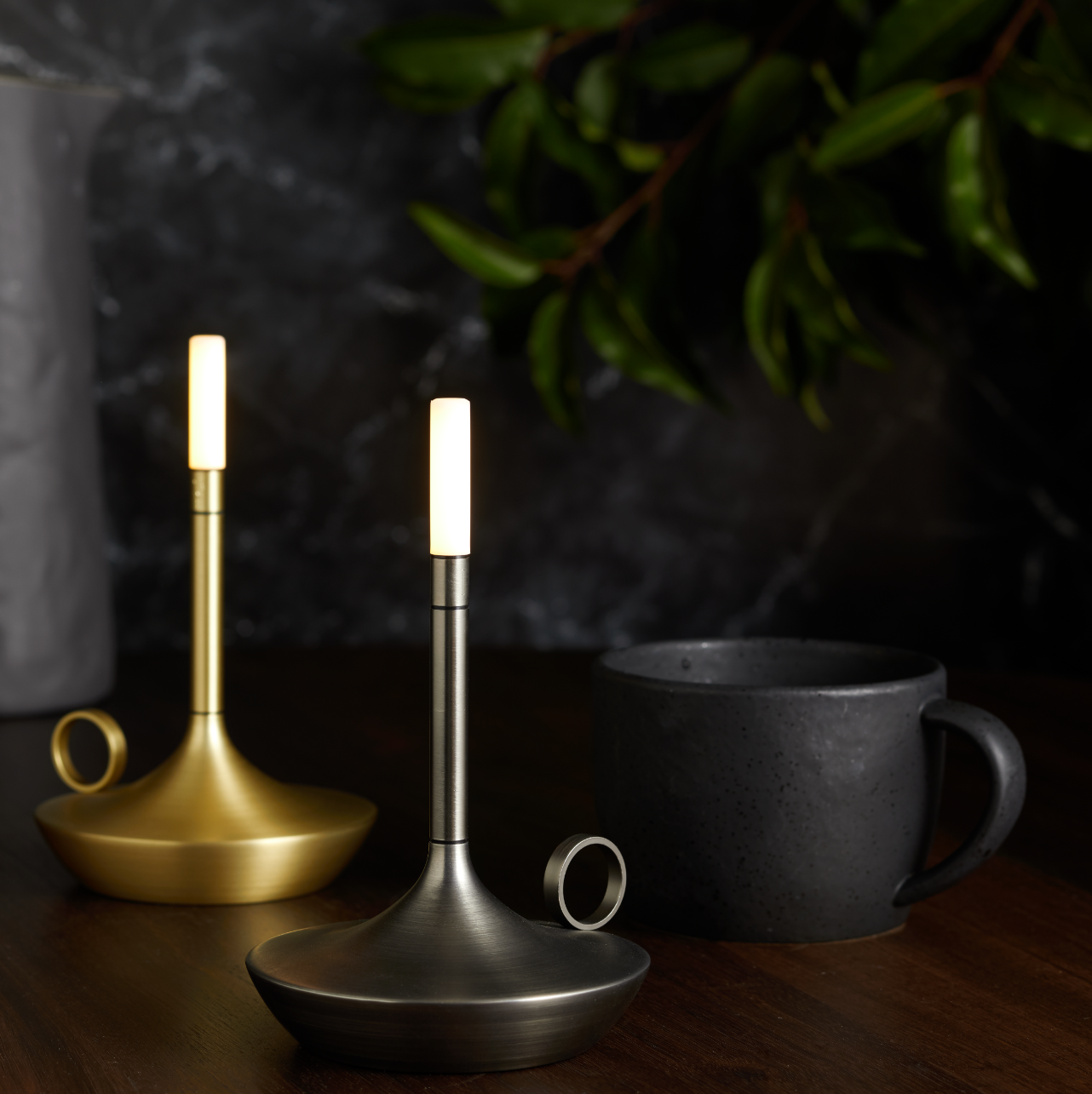 GRAYPANTS Wick S Portable Recharge Candle Lamp w/ Gift Pack: Black