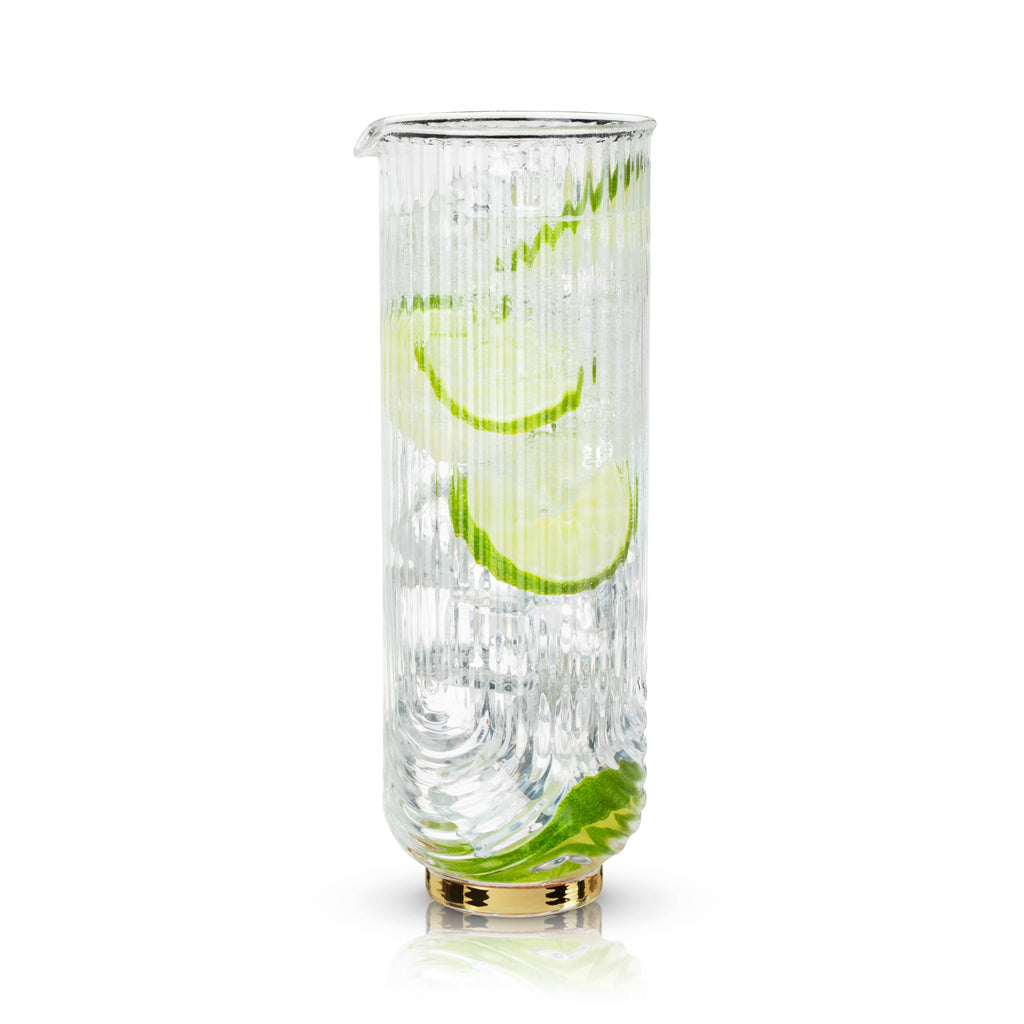 Deco Gatsby Gold-Plated Glass Mixing Glass