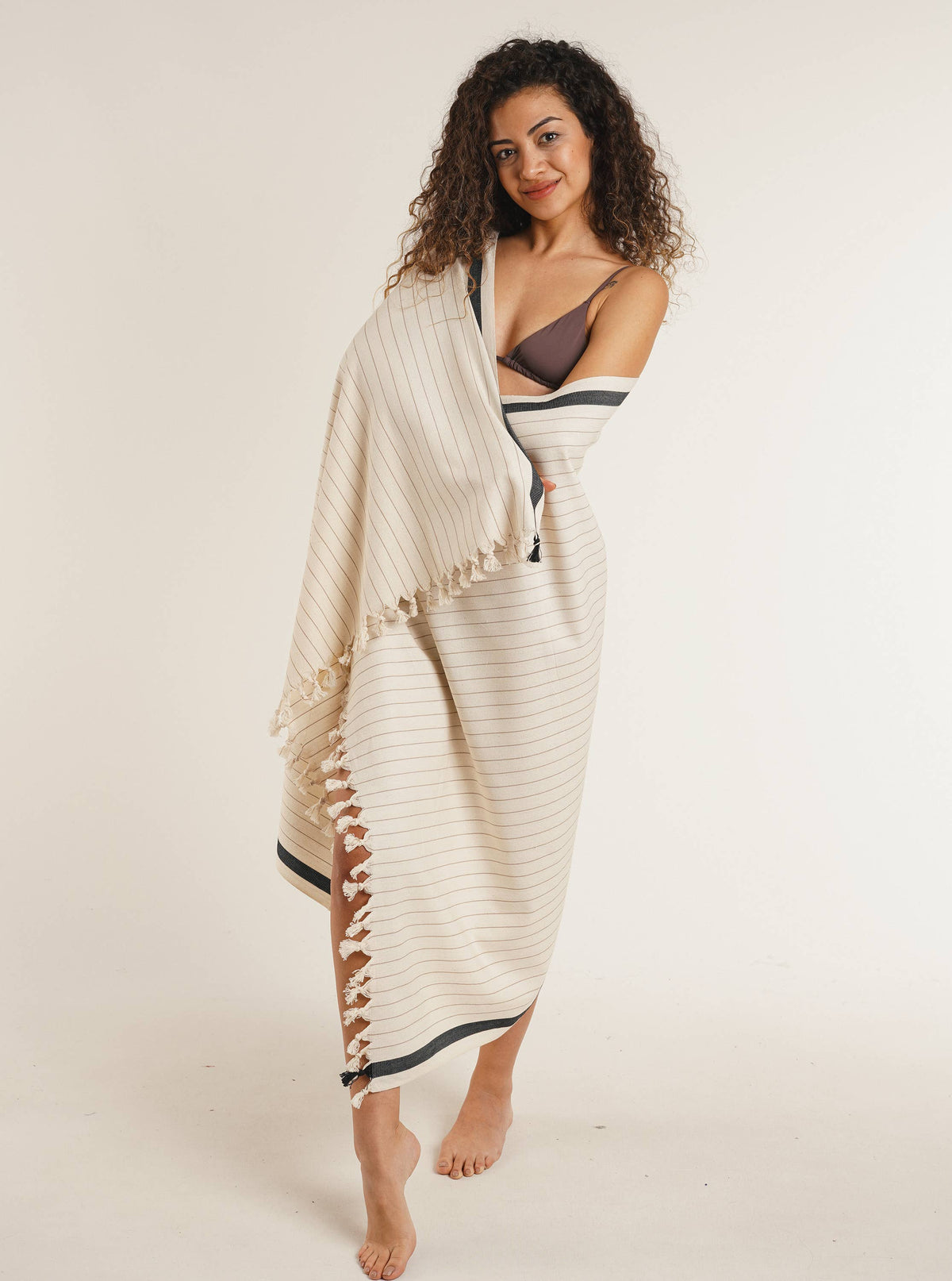 Soft Bliss Turkish Towel & Towel Set: Bold Stripes / Bath Towel