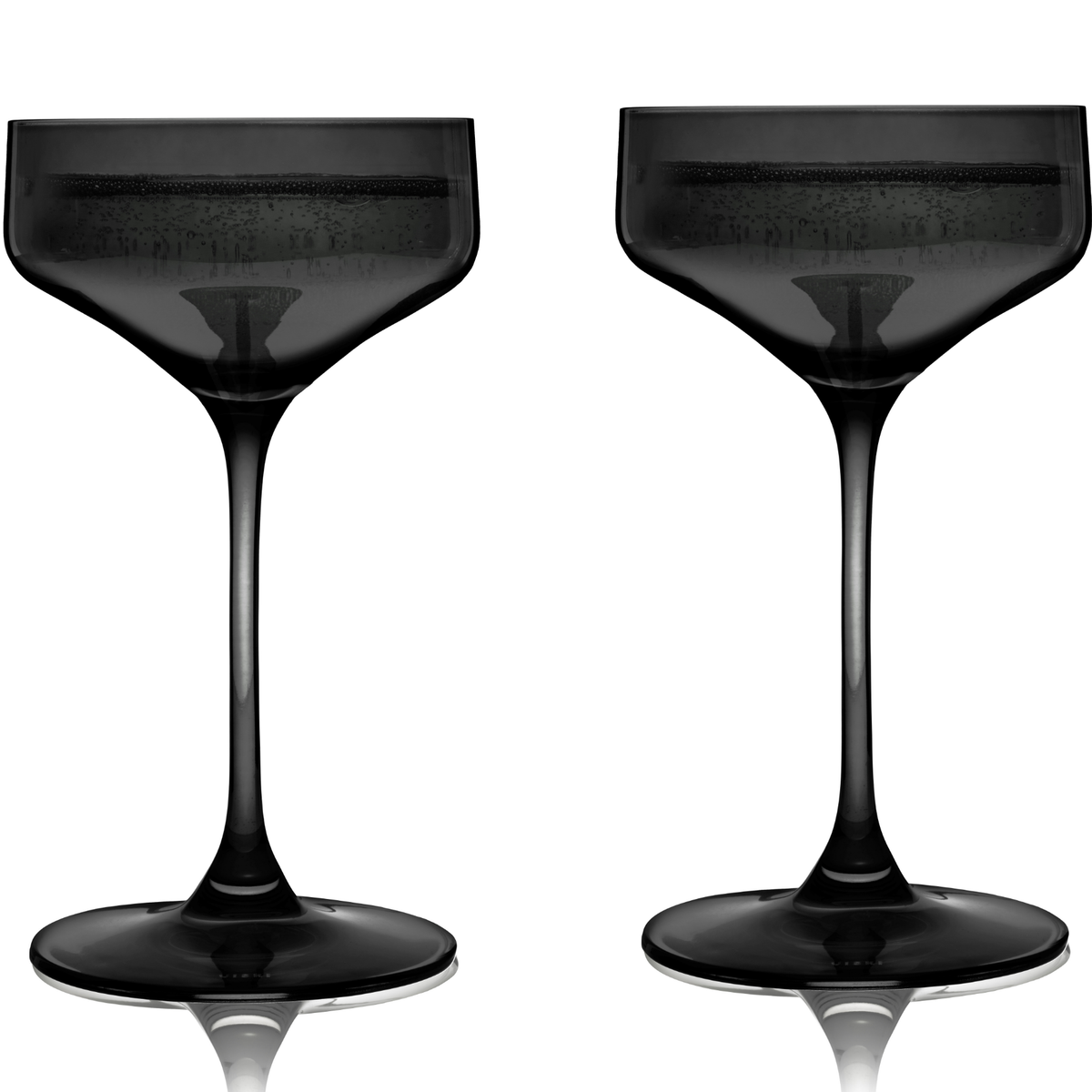 Reserve Nouveau European Crystal Coupes - Smoke - Set of 2