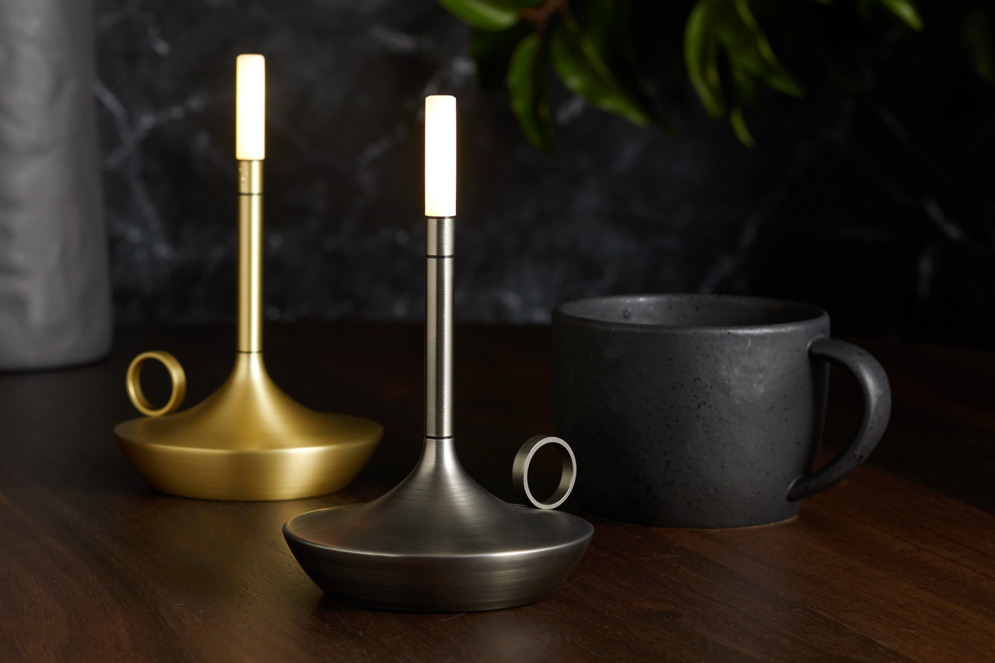 GRAYPANTS Wick S Portable Recharge Candle Lamp w/ Gift Pack: Black