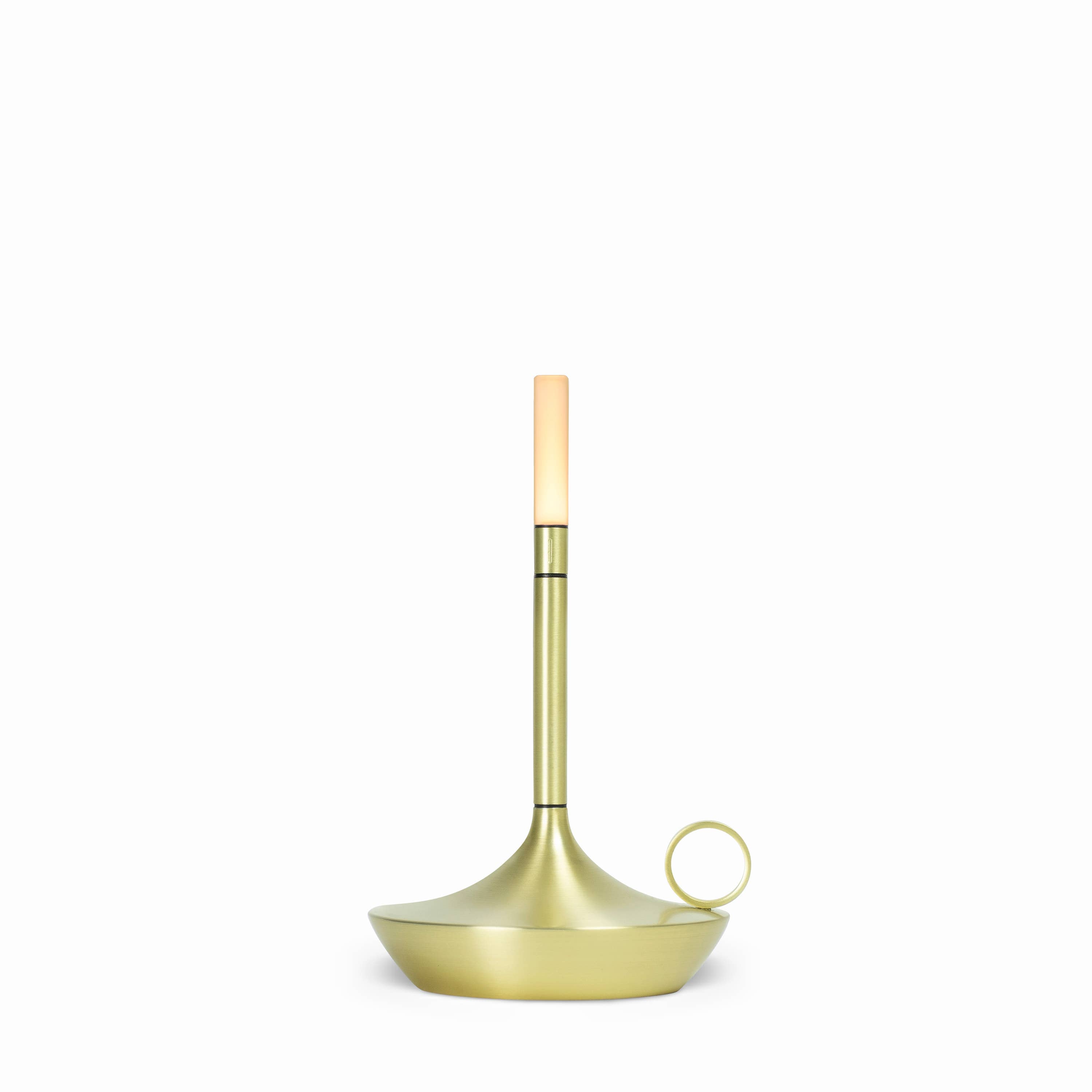 GRAYPANTS Wick Portable Rechargeable Candle Lamp w/Gift Pack: Brass