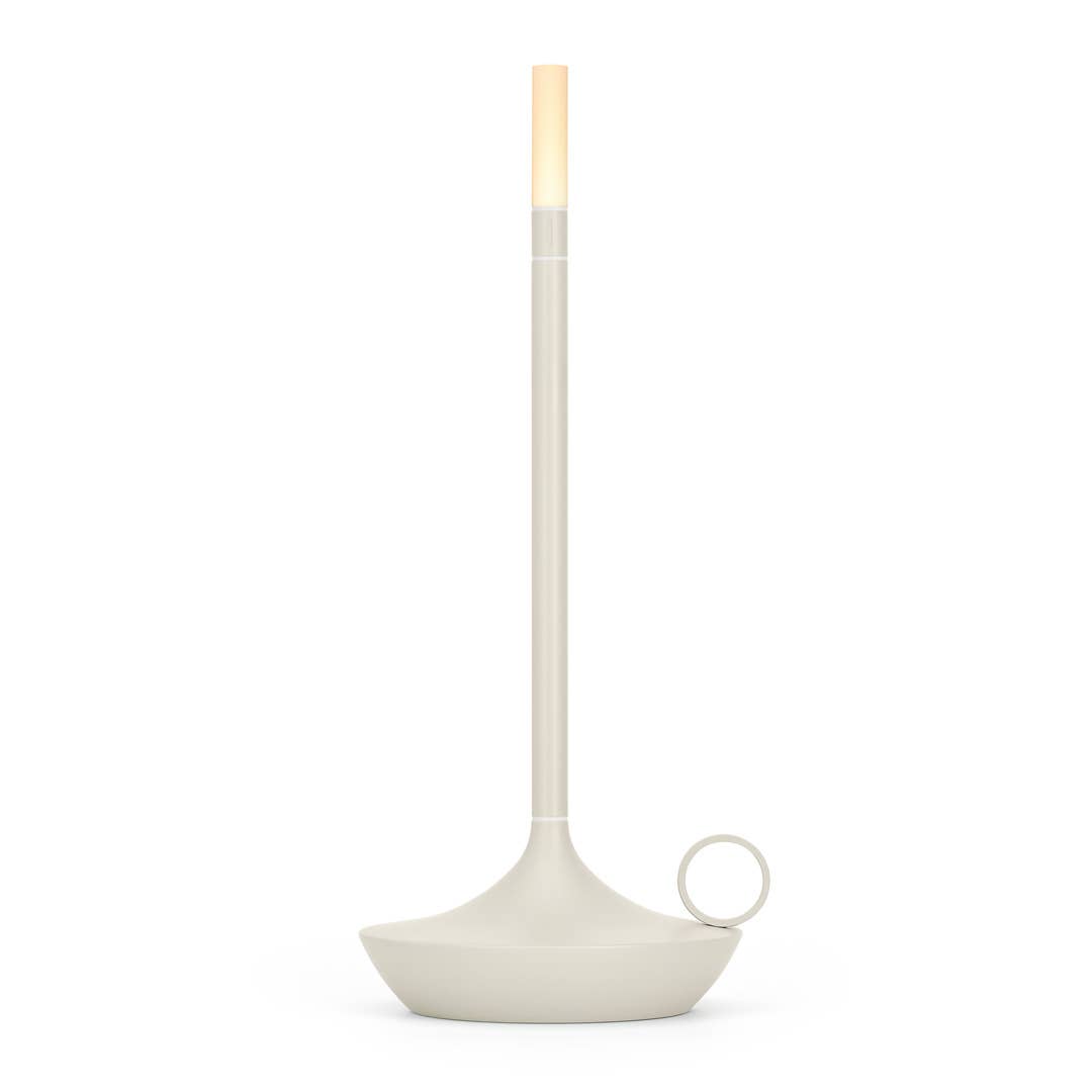 GRAYPANTS Wick Portable Rechargeable Candle Lamp w/Gift Pack: Mist Gray / Short