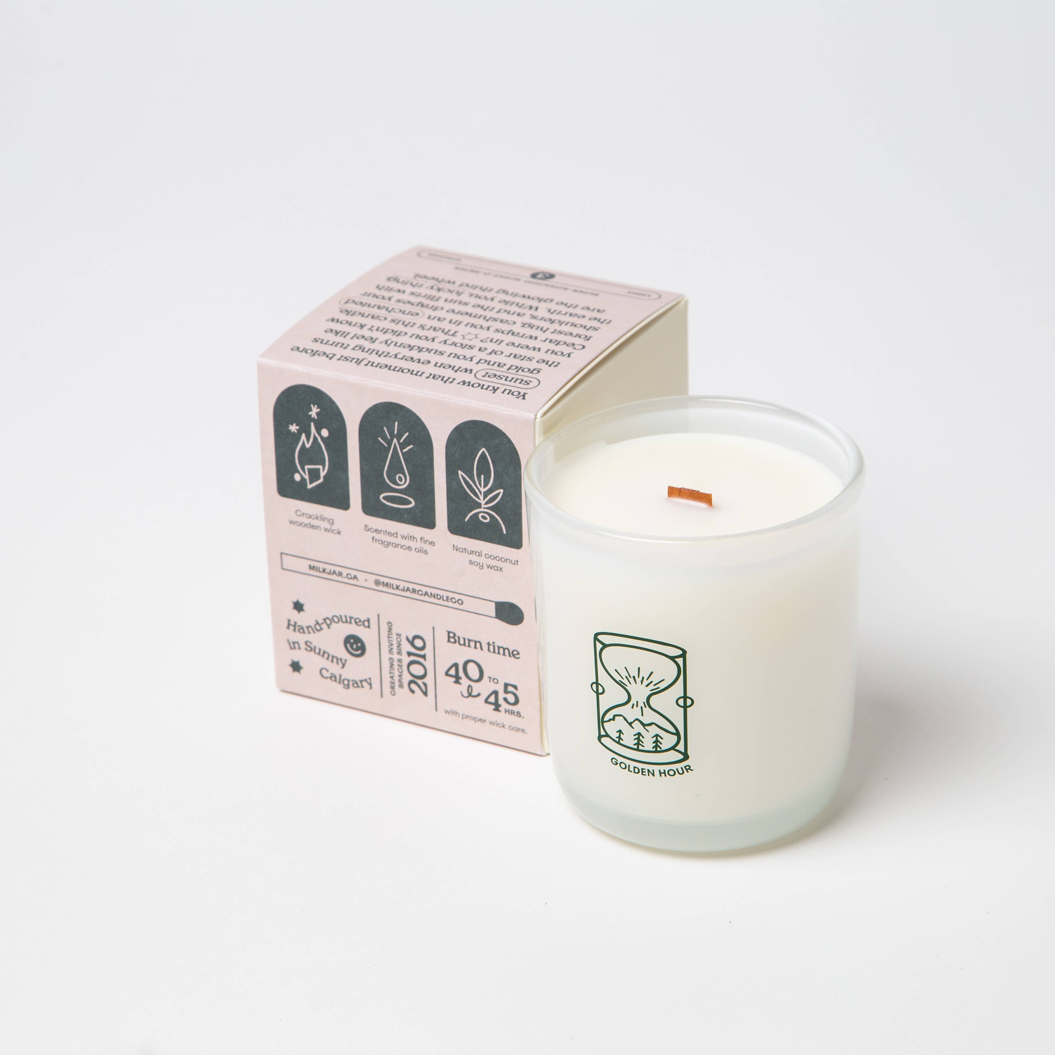 Golden Hour - Cashmere, Cedarwood Coconut Soy 8oz Candle