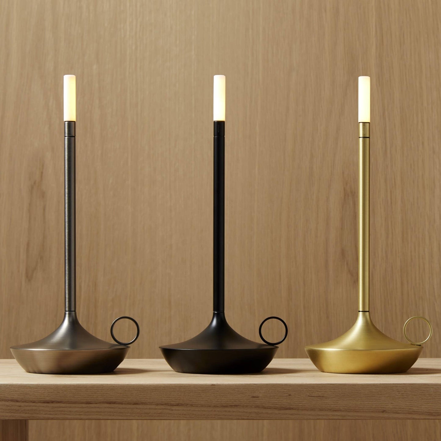 GRAYPANTS Wick Portable Rechargeable Candle Lamp w/Gift Pack: Sage Green / Short