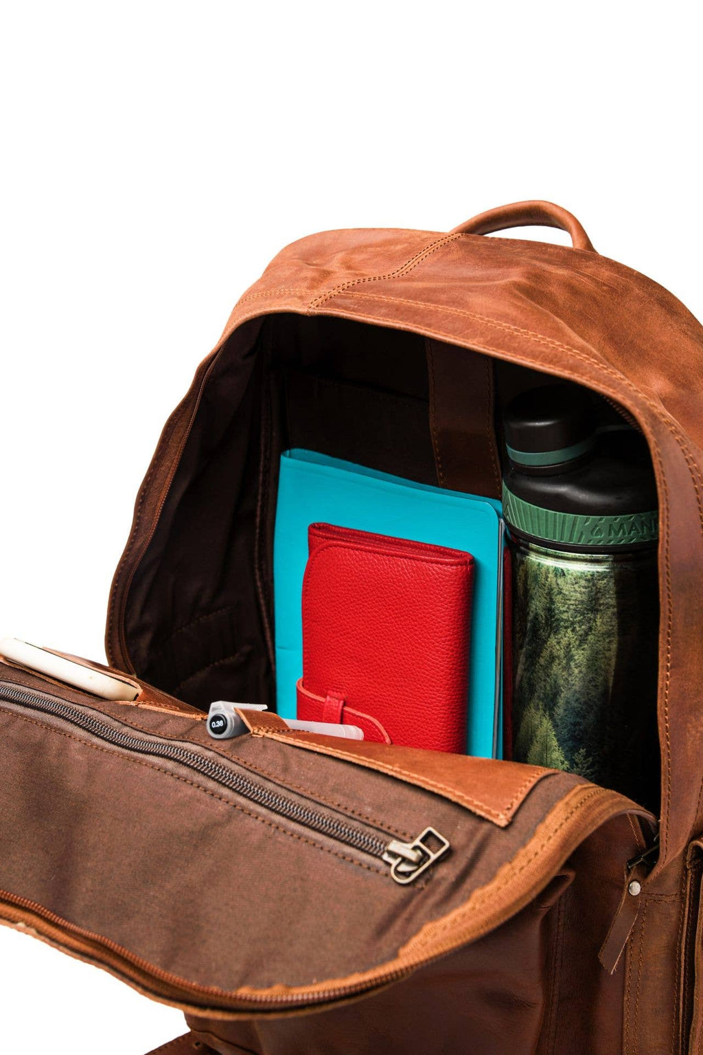 Nomad Leather Backpack: Black