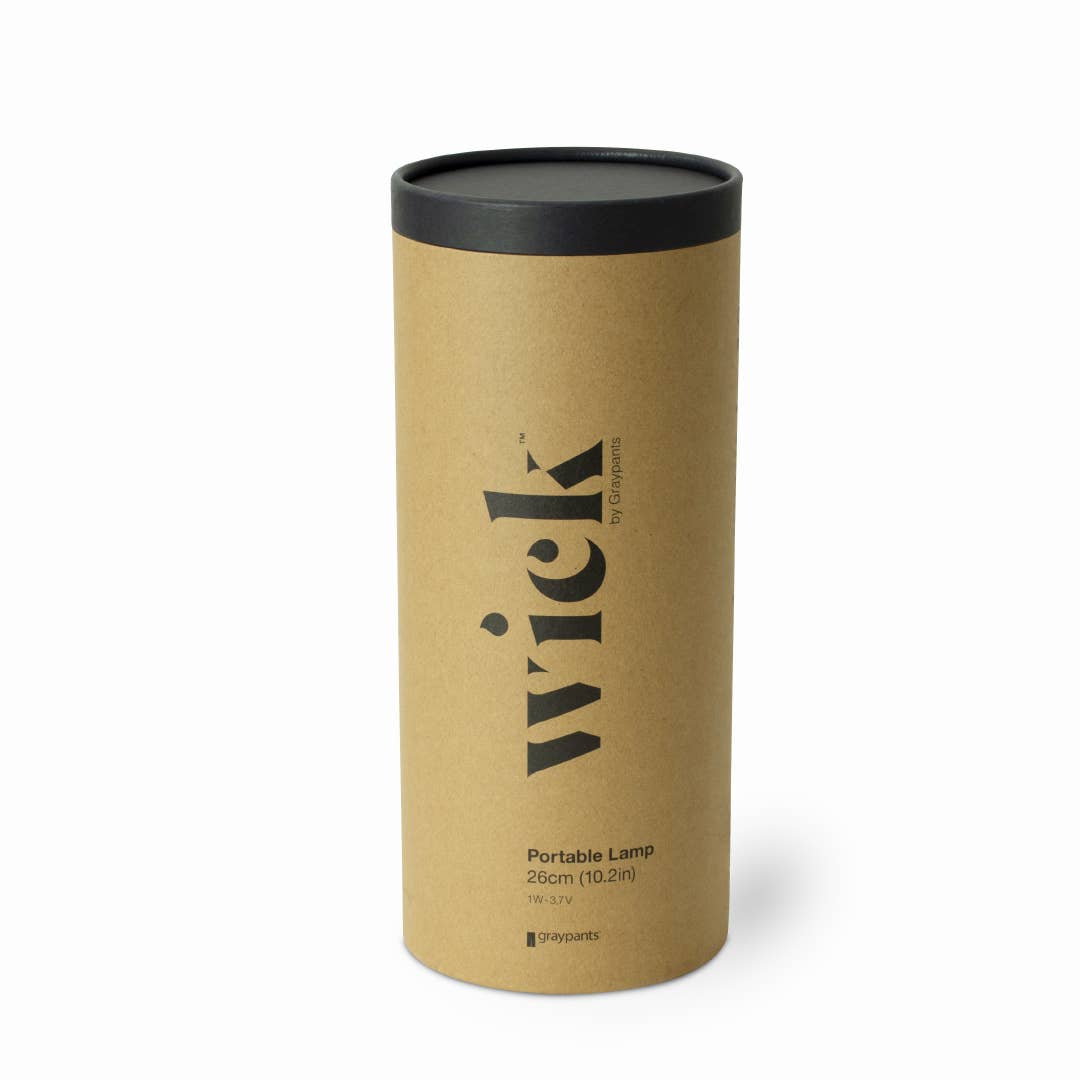 GRAYPANTS Wick Portable Rechargeable Candle Lamp w/Gift Pack: Mist Gray / Classic