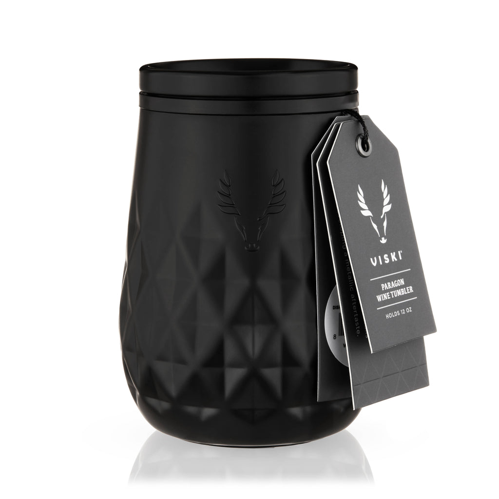 Paragon Ceramic Coated Wine Tumbler w/ Lid - Obsidian