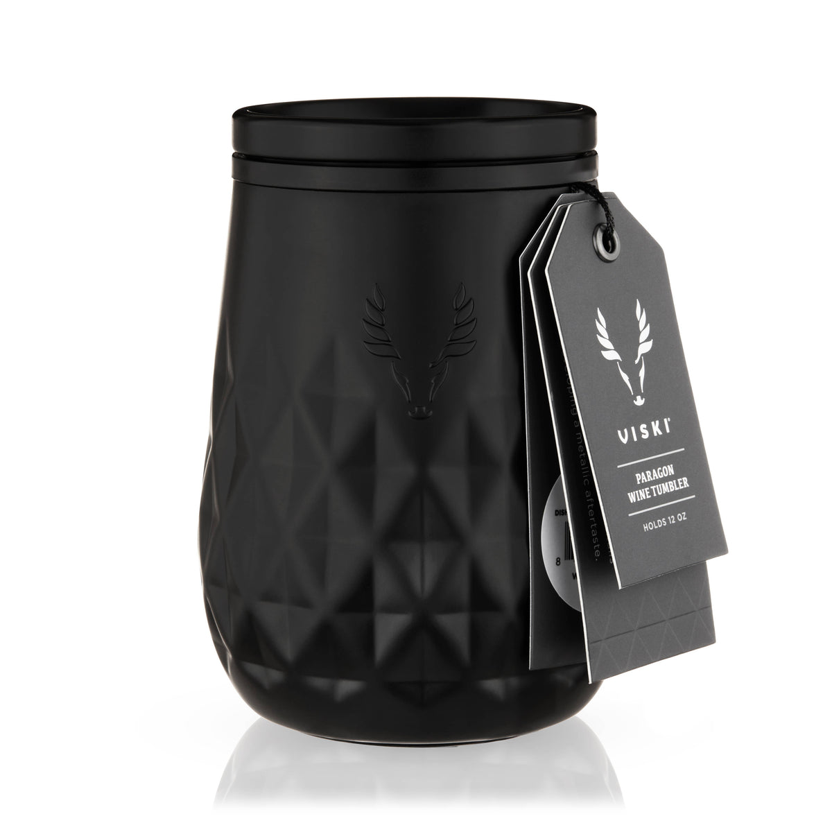 Paragon Ceramic Coated Wine Tumbler w/ Lid - Obsidian