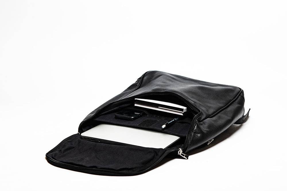 Student Leather Backpack: Saddle