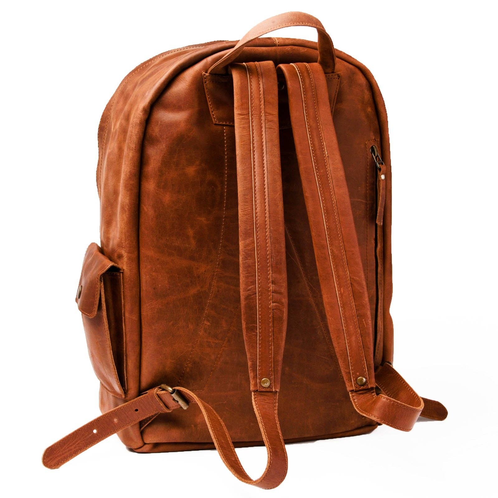 Nomad Leather Backpack: Black