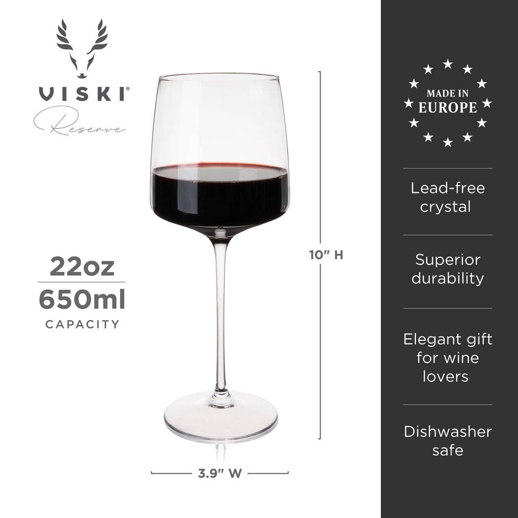 Reserve Julien Crystal Bordeaux Glasses - Set of 4