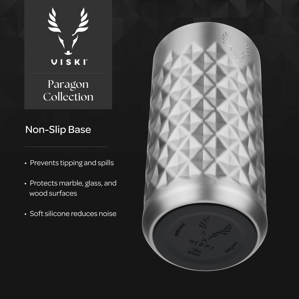 Paragon Stainless Steel Highball Tumbler w/ Lid - Obsidian