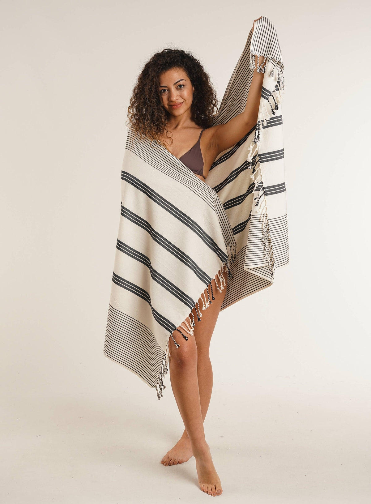 Soft Bliss Turkish Towel & Towel Set: Bold Stripes / Bath Towel