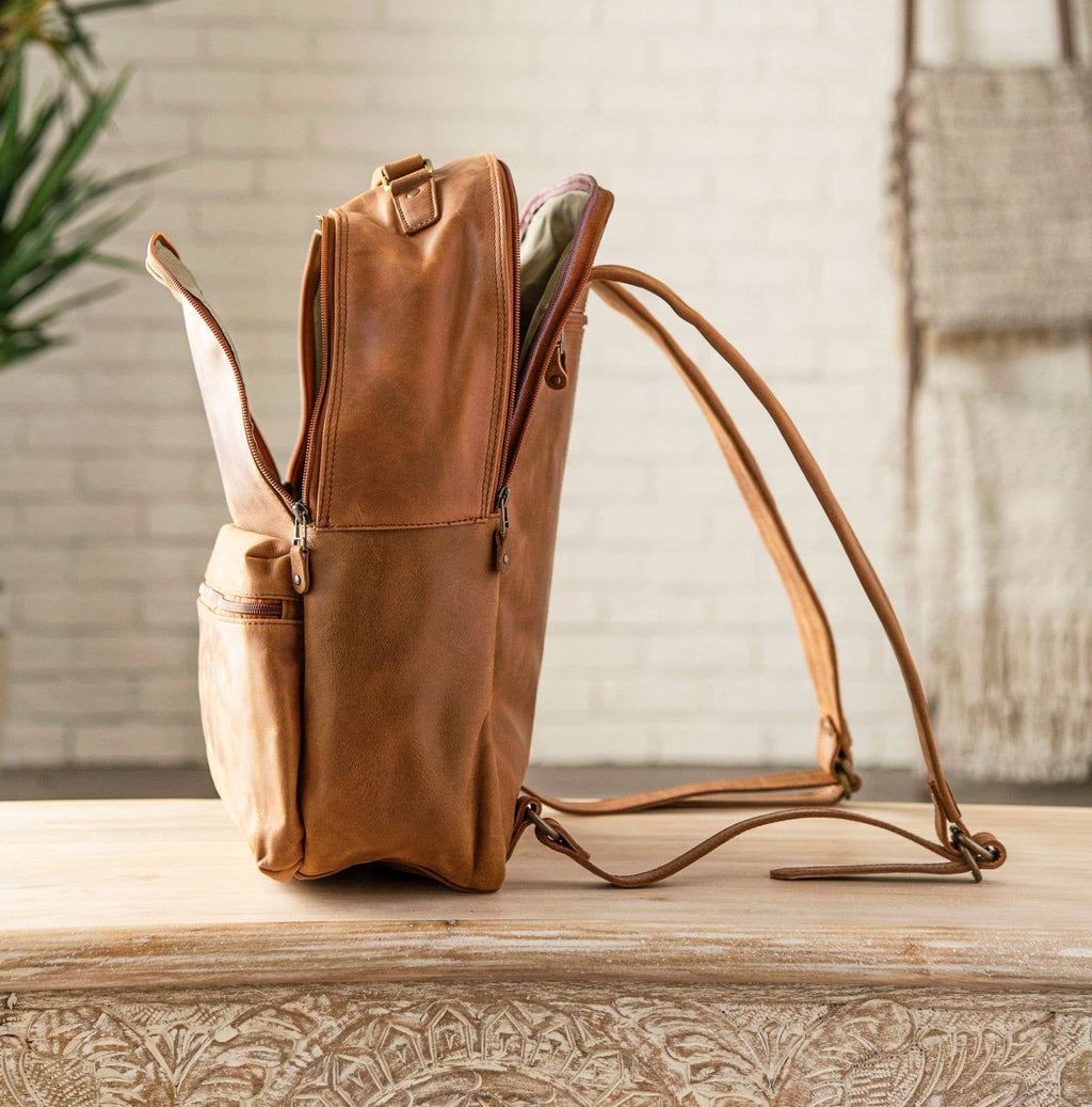 Leather Backpack Rucksack