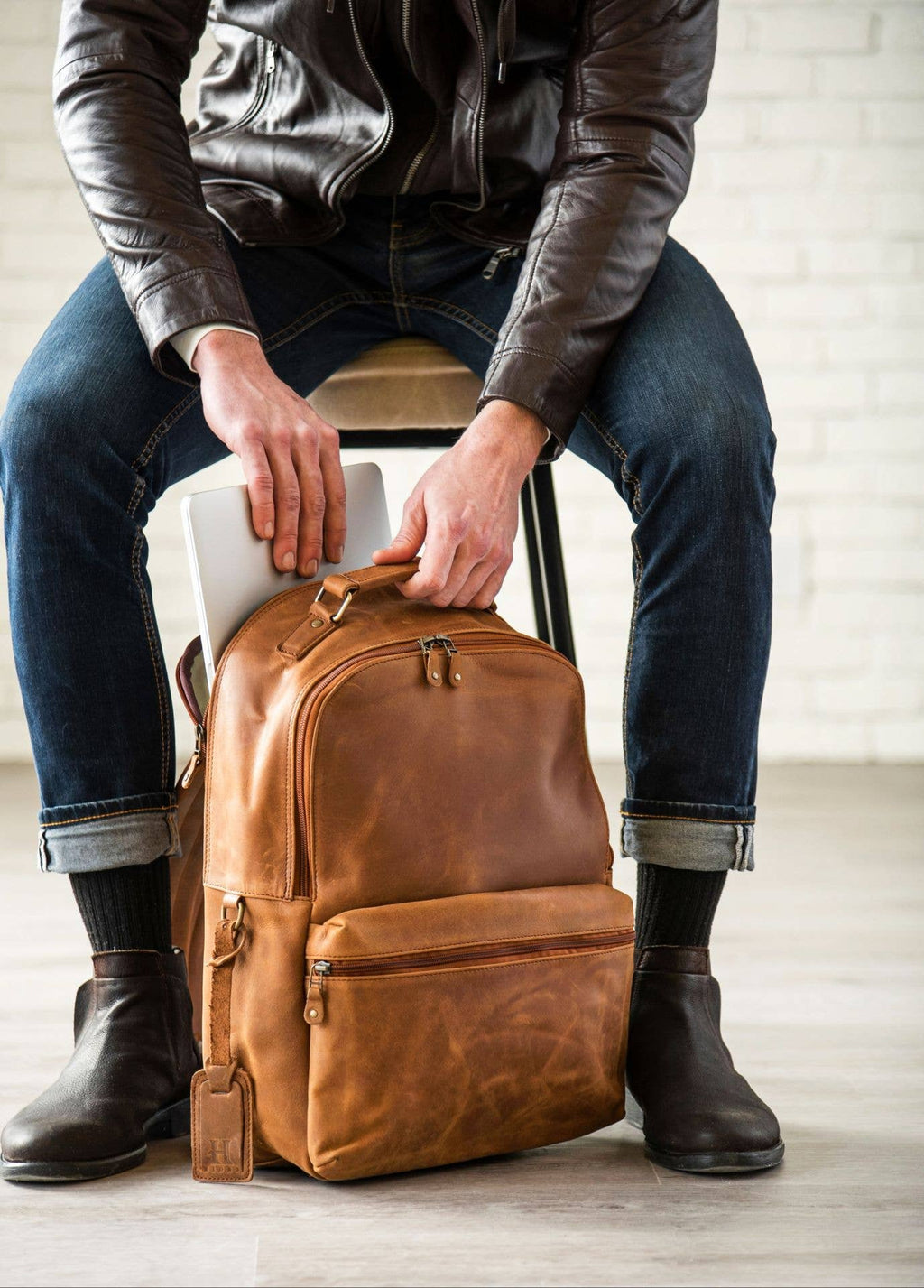 Leather Backpack Rucksack