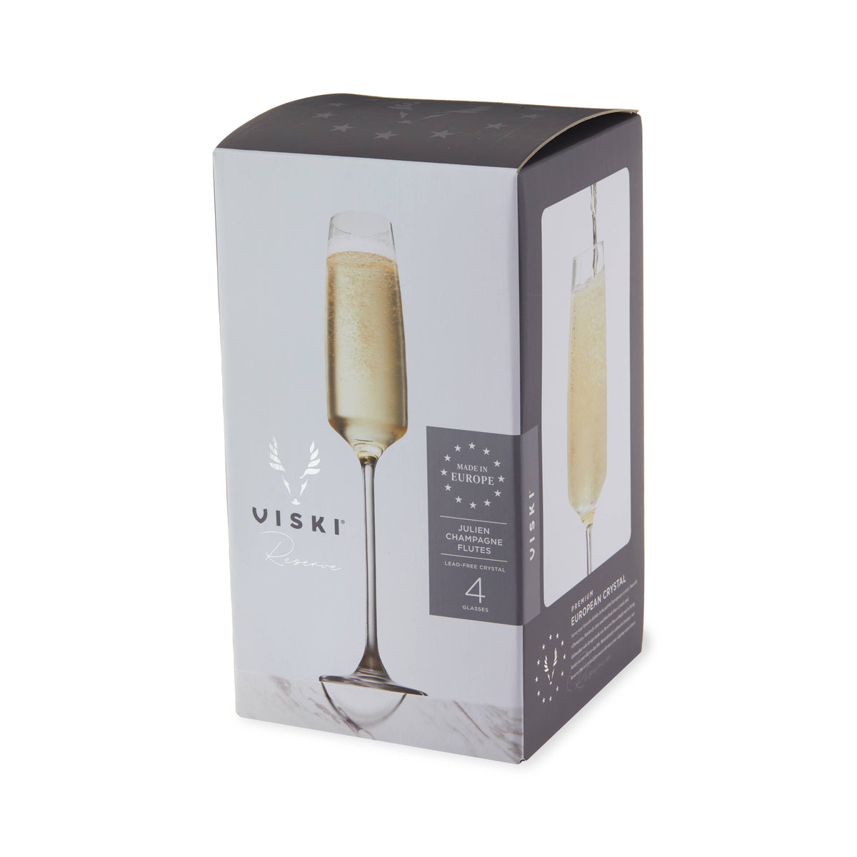 Reserve Julien Crystal Champagne Flutes - Set of 4
