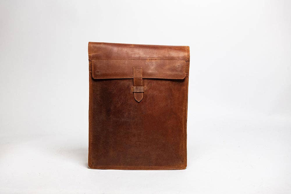 Montreal Leather Satchel - Saddle Brown: Small