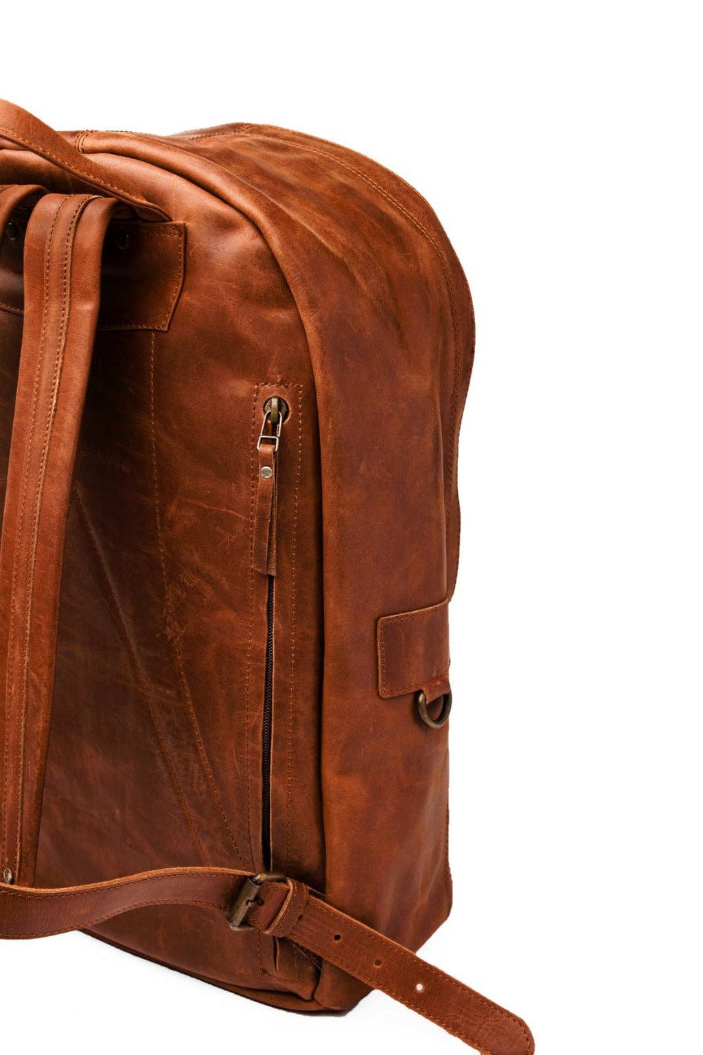 Nomad Leather Backpack: Black