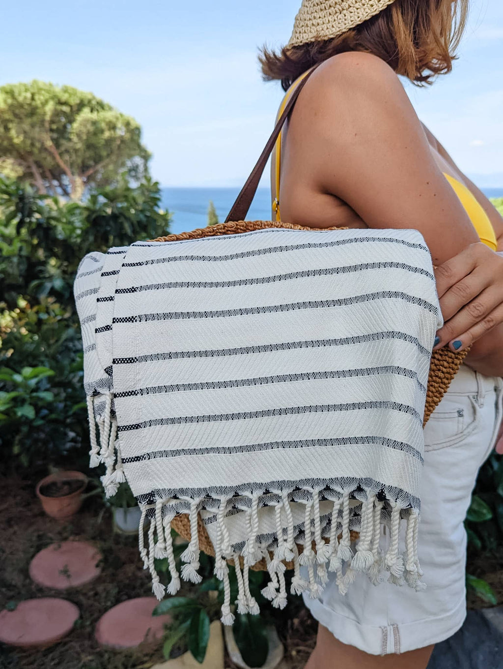 Soft Bliss Turkish Towel & Towel Set: Bold Stripes / Bath Towel
