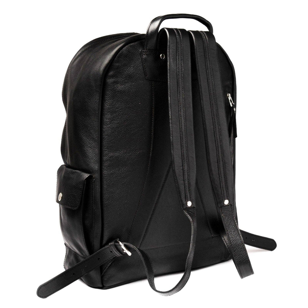 Nomad Leather Backpack: Black