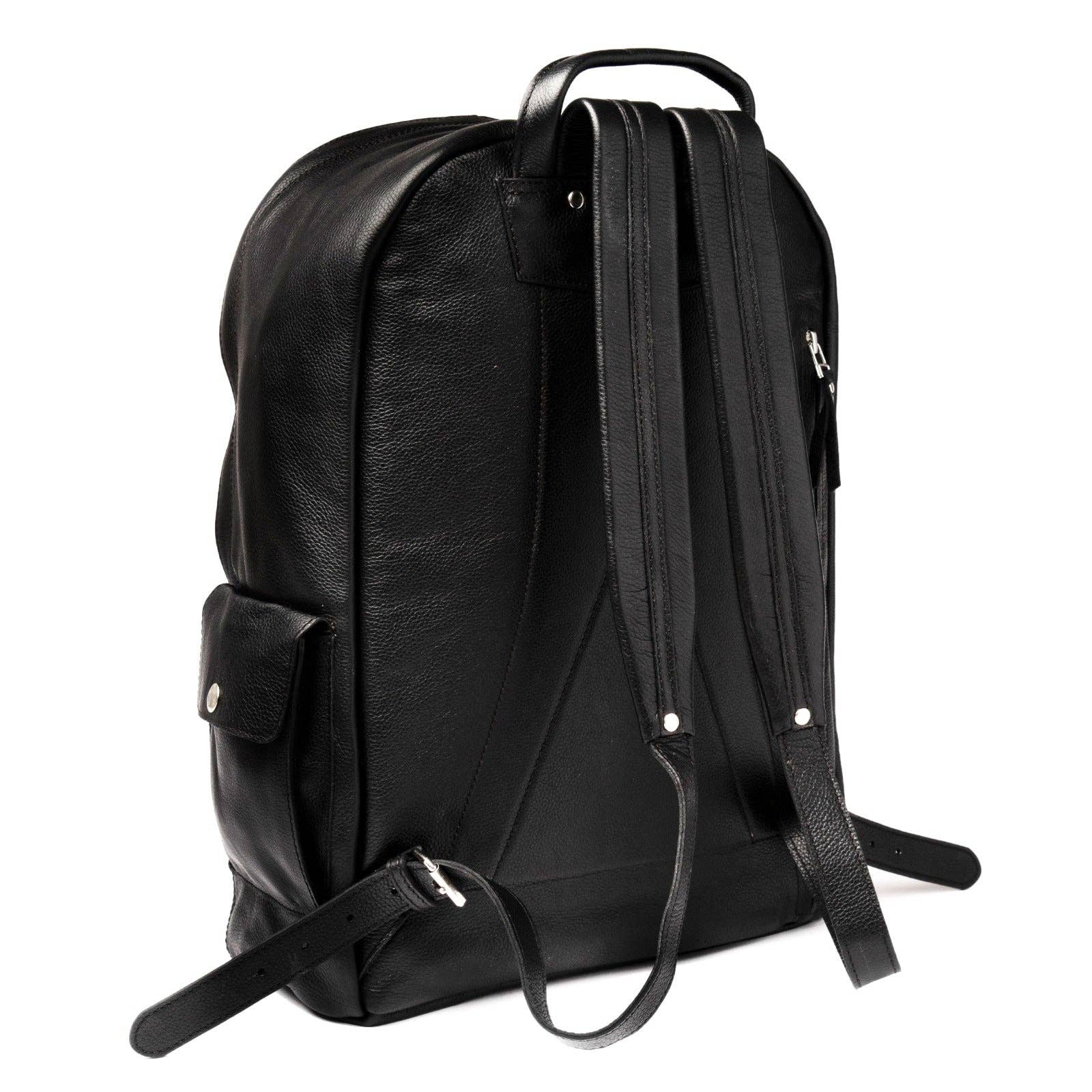 Nomad Leather Backpack: Black