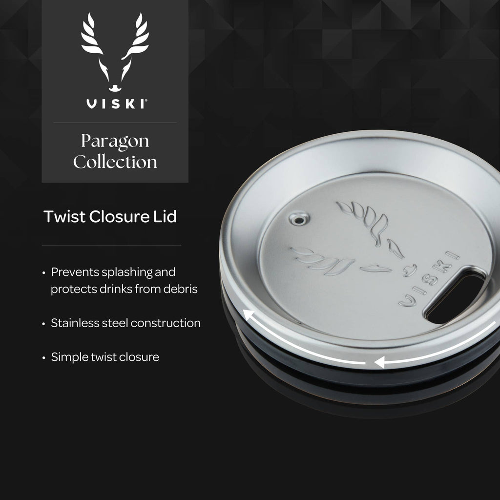 Paragon Stainless Steel Highball Tumbler w/ Lid - Obsidian