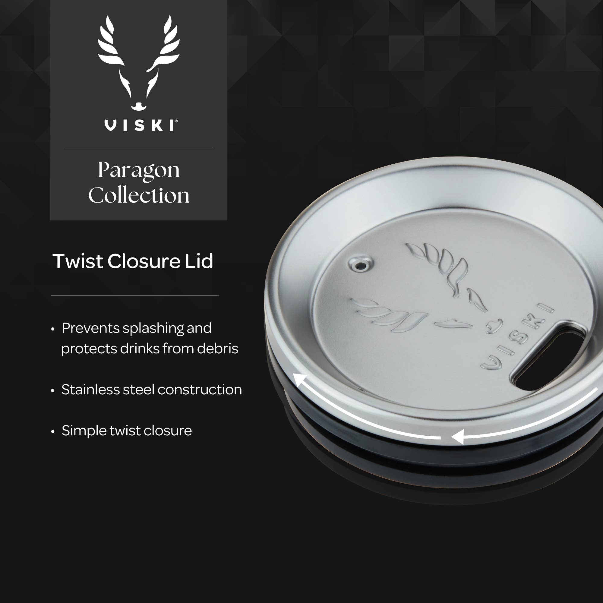 Paragon Ceramic Coated Wine Tumbler w/ Lid - Obsidian