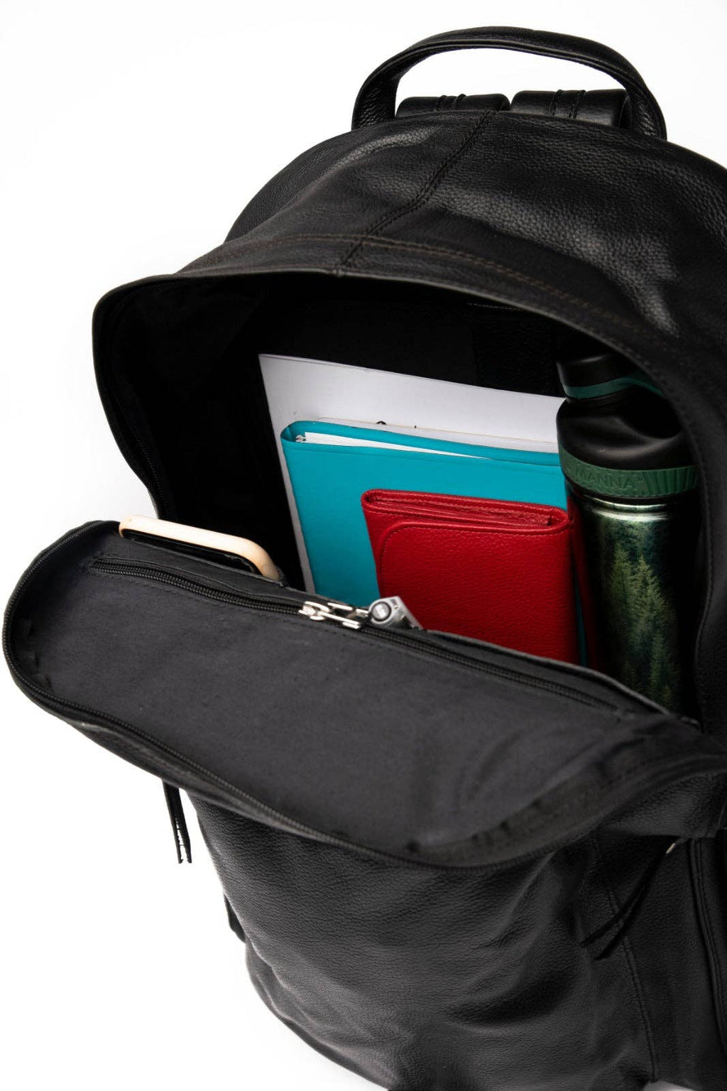 Nomad Leather Backpack: Black