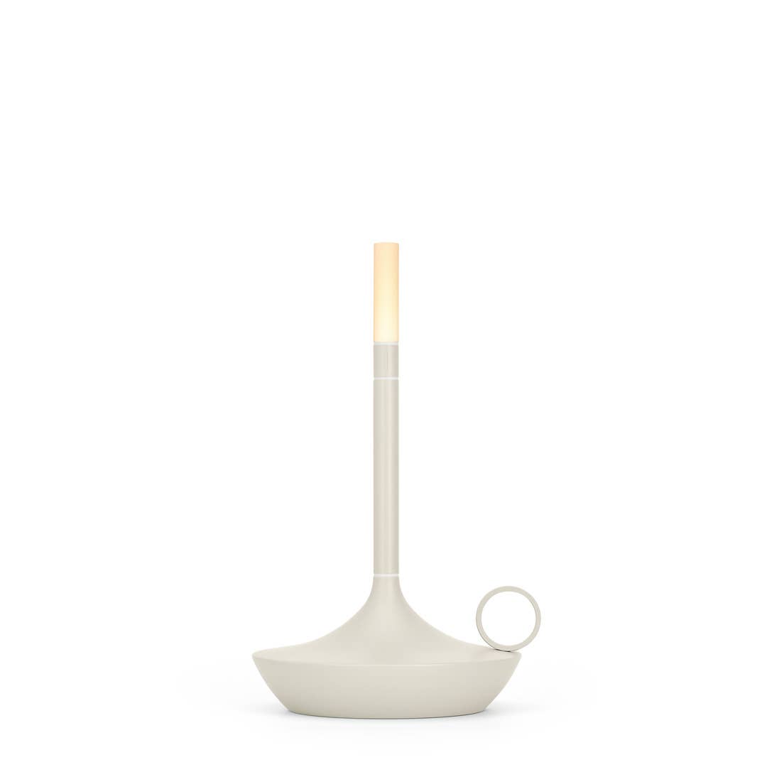 GRAYPANTS Wick Portable Rechargeable Candle Lamp w/Gift Pack: Mist Gray / Classic