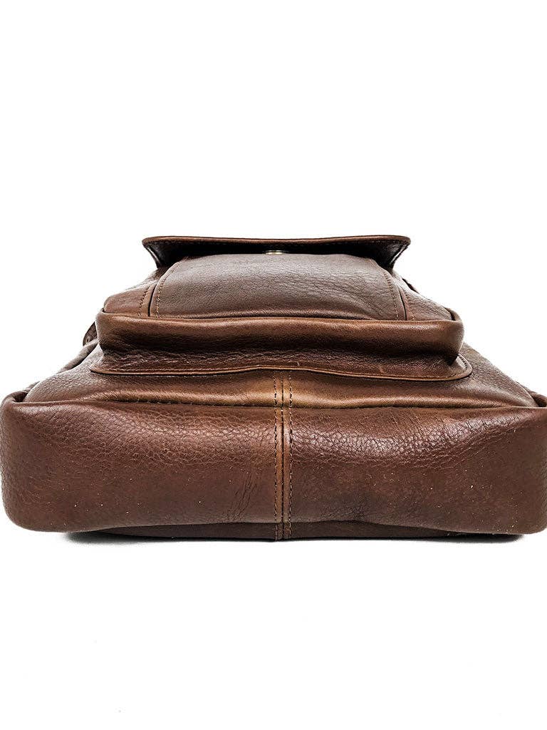 Travel Leather Satchel - Brown
