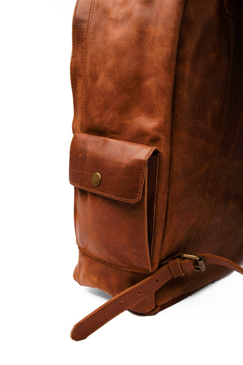 Nomad Leather Backpack: Black