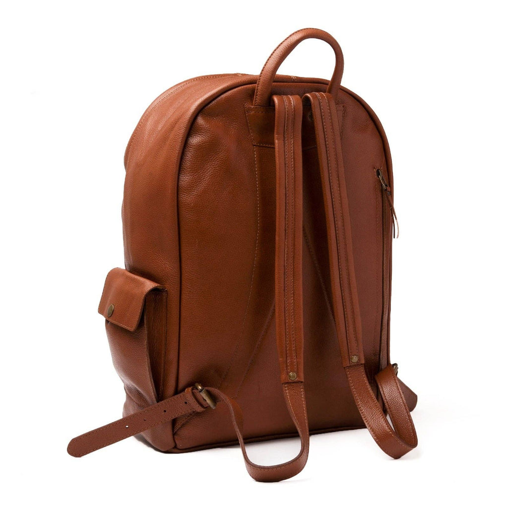 Nomad Leather Backpack: Black