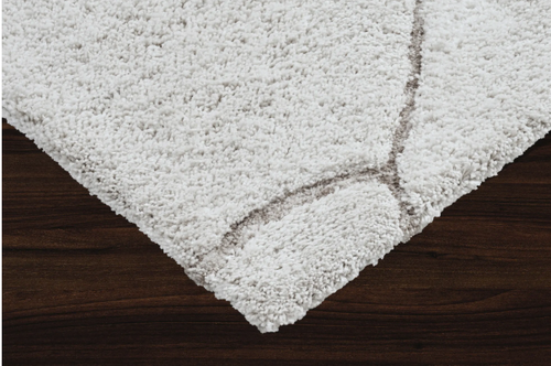 close up of the pattern of the allen area rug