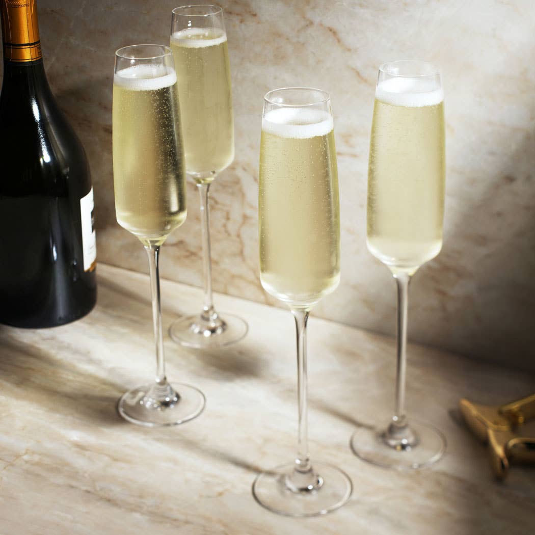Reserve Julien Crystal Champagne Flutes - Set of 4