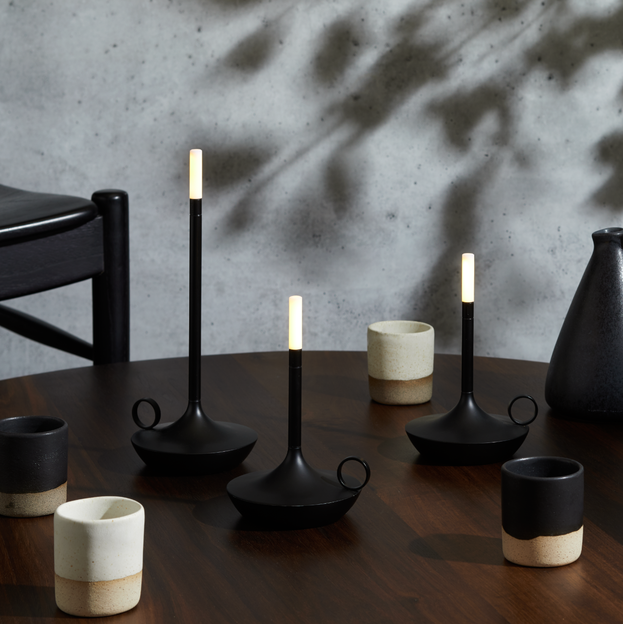 GRAYPANTS Wick S Portable Recharge Candle Lamp w/ Gift Pack: Black