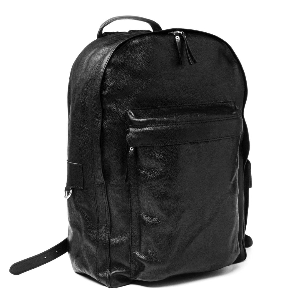 Nomad Leather Backpack: Black