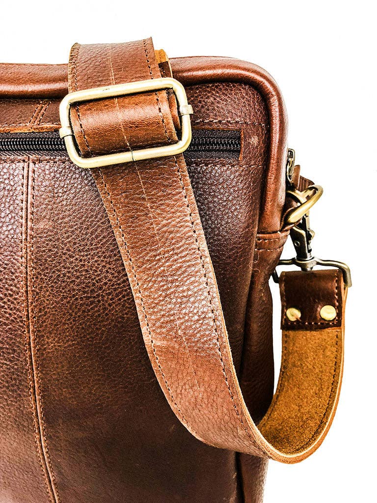 Travel Leather Satchel - Brown