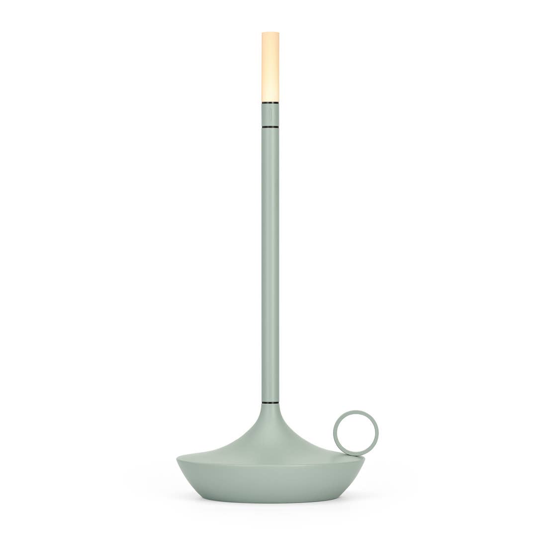 GRAYPANTS Wick Portable Rechargeable Candle Lamp w/Gift Pack: Mist Gray / Classic