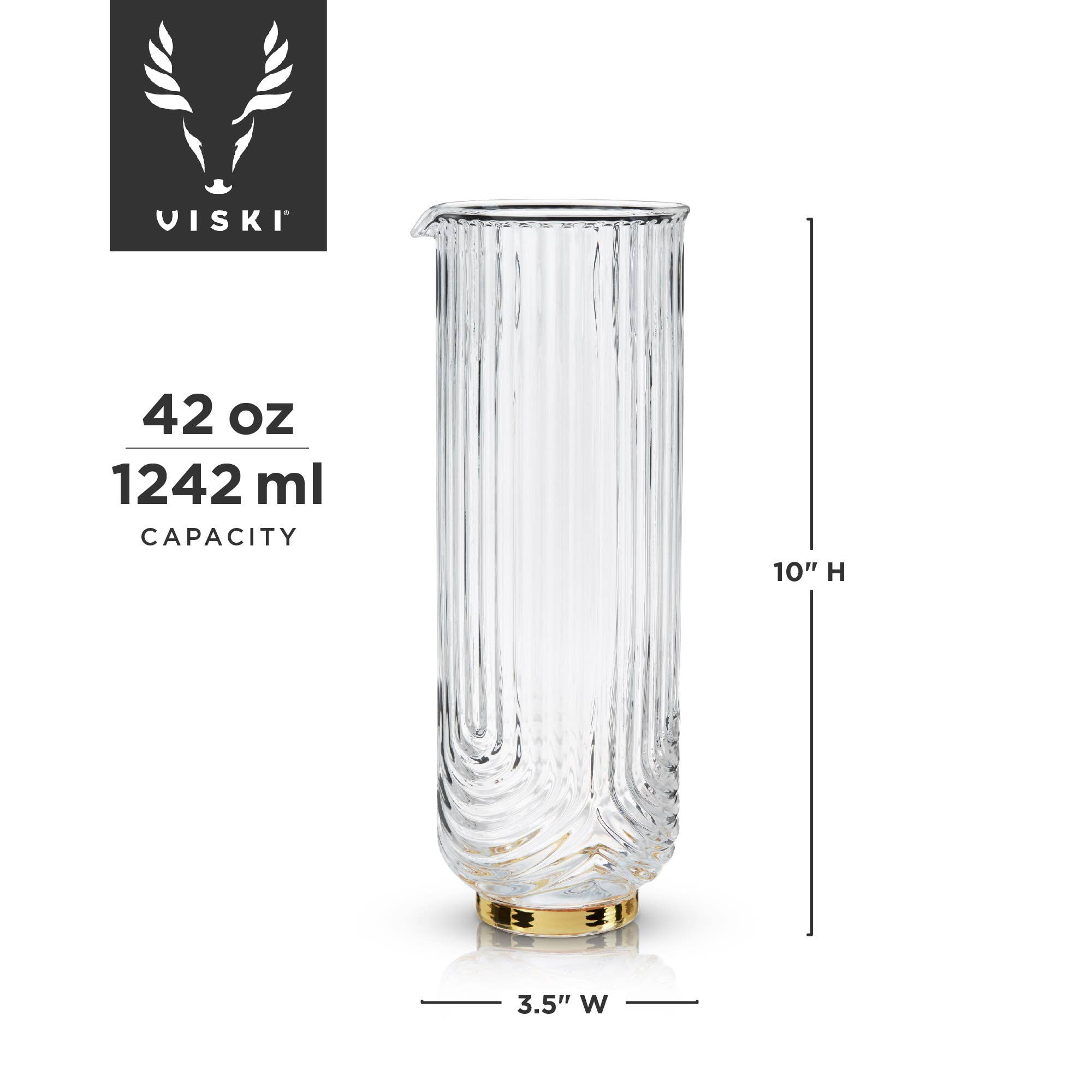 Deco Gatsby Gold-Plated Glass Mixing Glass