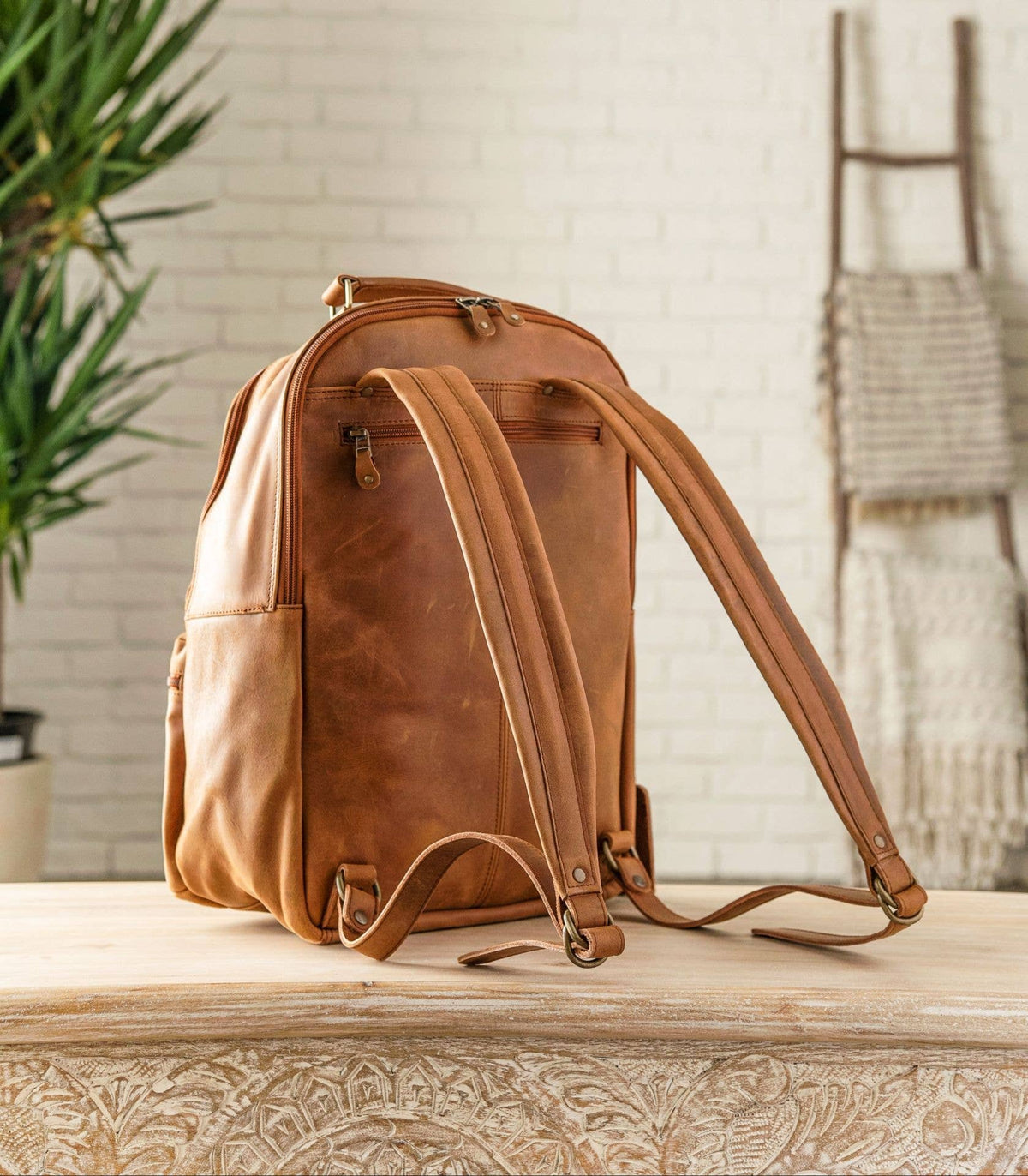 Leather Backpack Rucksack