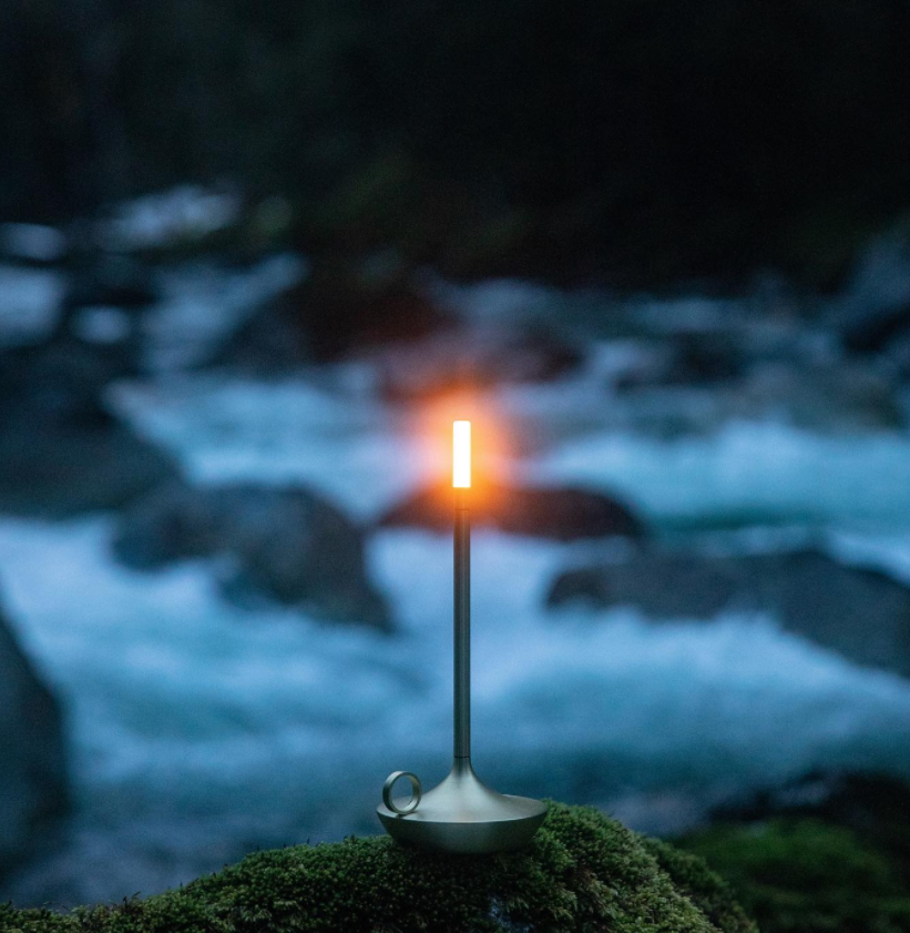 GRAYPANTS Wick Portable Rechargeable Candle Lamp w/Gift Pack: Sage Green / Short