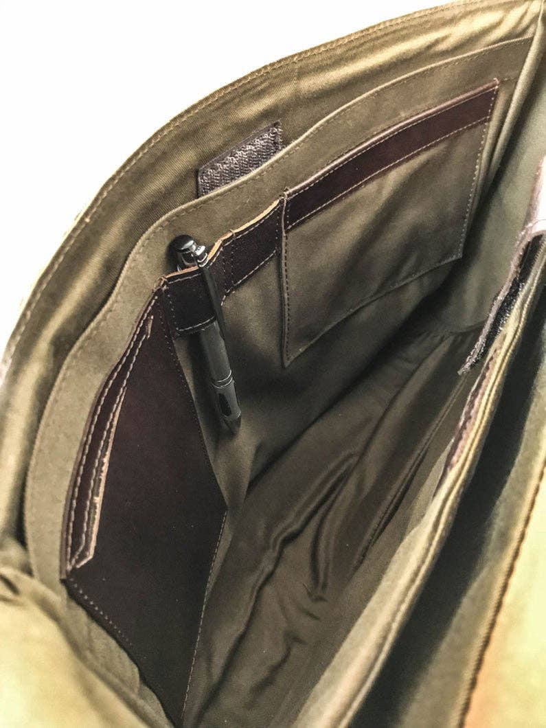 Coarse Leather Messenger Bag 3.0: Antique Brown