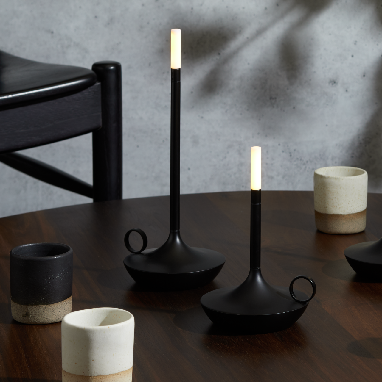 GRAYPANTS Wick S Portable Recharge Candle Lamp w/ Gift Pack: Black
